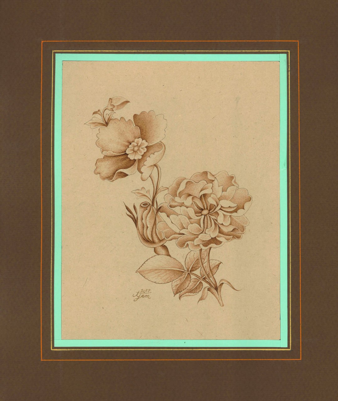 PM-2500123 – Painting – Gol-o-Morgh (Floral Illustration)